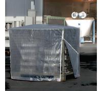 Couverture pour box grillagé l.850xL.1250mm transp.G.3,8kg avec fermeture éclair