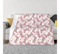 Couverture pour canapé - Bottes de cowgirl à damier rose, douce, confortable, légère et confortable, chaude, couverture en flanelle pelucheuse et jetés pour canapé et lit, toutes saisons