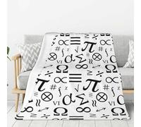 Couverture pour canapé et lit - Imprimé symbole mathématique amusant, doux, léger et confortable - Couverture en flanelle chaude et confortable pour toutes les saisons
