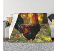 Couverture pour canapé, super douce et confortable, micro mignon coq pour toutes saisons, chaude, légère et chaude, pour canapé, chambre à coucher, salon, 127 x 101,6 cm