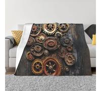 Couverture pour canapé, super douce et confortable, micro steampunk à engrenages mécaniques pour toutes saisons - Chaude et légère - Pour canapé, chambre à coucher, salon - 101,6 x 76,2 cm