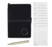 Couverture pour carnet de parcours, en cuir PU imperméable, accessoire de golf compatible avec le jeu, design portable avec porte-stylo élas