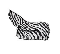 Couverture pour cheval avec cache cou Bucas Buzz-Off Zebra Noir 85 cm