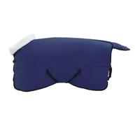 Couverture pour cheval - Bleu marine - 125 cm - En polaire polaire - Avec boucles réglables et housse amovible - Design coupe-vent pour les froides journées d'hiver - Pliable