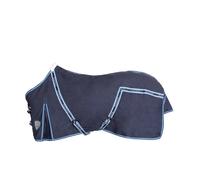 Couverture pour cheval en coton avec soufflets d'aisan Tattini Bleu Longueur totale: 215 cm