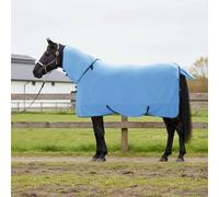 Couverture pour cheval Full Aqua 135 cm en polyester, imperméable et respirante, coupe-vent avec fermeture éclair, idéale pour l'hiver, pâturage, écurie, extérieur, protection pour poulains, poney