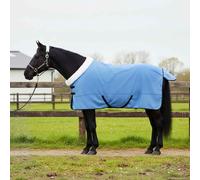 Couverture pour cheval Full Aqua 135 cm polaire chaude coupe-vent respirante avec boucles réglables pour pâturage, écurie, extérieur et transition, protège de la pluie et du froid