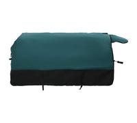 Couverture pour cheval vert foncé et noir en polyester 95 cm imperméable, coupe-vent, respirante avec sangle réglable pour écurie, pâturage, extérieur et équitation en transition et hiver
