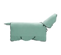 Couverture pour cheval Vert spécial 135 cm polyester respirant imperméable coupe-vent avec sangle réglable pour pâturage, écurie, paddock, protection extérieure contre la pluie et les insectes