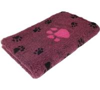 Couverture pour chien Vet Bed avec revêtement antidérapant grande patte cerise