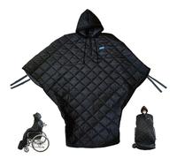 Couverture pour fauteuil roulant, poncho chaud à capuche en tissu doublé de polaire pour fauteuil roulant, coupe-vent et imperméable, couverture complète du corps pour adultes, hommes et femmes, hau