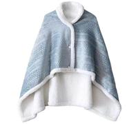 Couverture pour les Personnes Âgées, Couverture pour Genoux, Poncho Portable 84x119 cm Épais Petites Écharpes et Couvertures en Polaire pour l'Hiver, Bureau, Pause Déjeuner