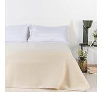 Couverture pour lit 1 place ½ beige 100% pure laine vierge Lambswool - marque de woolmark