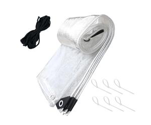 Couverture pour poulailler - Clôture transparente pour volaille avec cordes, bâche imperméable isolée, protection pour jardin extérieur | couverture d'hospitalisation pour poulets pour cour, porche