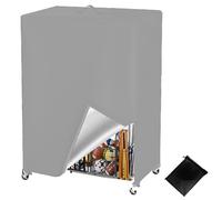 Couverture pour Support de Rangement pour Ballon,Housse de Protection pour Râteliers Stockage Basket-Ball de Garage, Imperméables Bâche pour Organisateur d'Équipeme(Size:210D:97*46*115cm,Color:Gris)