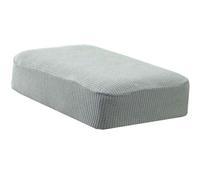 Couverture Pour Tabouret De Canapé Élastique,Housses Pouf Repose-Pied Housse Pouf Ottoman Housse Repose Pied Rectangle, Bois Solide Tabouret De Salon Housse De Pouf Rectangulaire ( Color : Light Grey