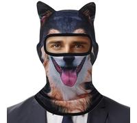 Couverture pour visage de chat - Mascarades de kitty ski - Respirante et légère - 3D - Avec oreilles - Protection contre le vent - Pour ski et activités de plein air