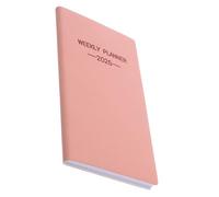 Couverture PU Agenda Hebdomadaire de Poche Rose A6 | Papier, Format Mince à Plat, Notes Mémoire, Usage Maison et Déplacements Quotidiens