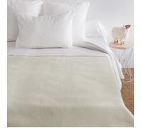 Couverture pure laine vierge Woolmark 500g/m² VOLTA 180x240 cm Blanc Naturel