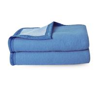 Couverture pure laine vierge Woolmark 500g/m² VOLTA 180x240 cm Bleu Azur