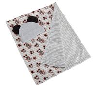 Couverture r versible double face en vison et bonnet gris Mickey Mouse pour b b gar on Disney Cudlie