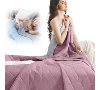 Couverture Rafraichissante, 2025 Neuest Couverture Été, Couette D'Été Rafraîchissante, Lavable Et Respirante, Couverture De Couleur Unie Pour Lit, Canapé Et Partout Ailleurs (Rose-B, 230x200 cm)