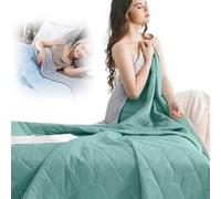 Couverture Rafraichissante, 2025 Neuest Couverture Été, Couette D'Été Rafraîchissante, Lavable Et Respirante, Couverture De Couleur Unie Pour Lit, Canapé Et Partout Ailleurs (Vert-A, 230x200 cm)