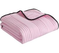Couverture Rafraîchissante Été en Coton - Légère Respirante Double Face, Anti-Transpiration Nuit, Plaid Canapé Lit Voyage, Idéal Canicule Cadeau(Pink,180x200 cm)