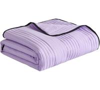 Couverture Rafraîchissante Été en Coton - Légère Respirante Double Face, Anti-Transpiration Nuit, Plaid Canapé Lit Voyage, Idéal Canicule Cadeau(Purple,150x200 cm)