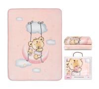 Couverture Raschel Osito Nube rose · 110x140 cm · Couverture bébé pour lit de berceau · Interbaby