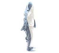 Couverture requin pour adultes à enfiler couverture requin costume sweat-shirt à capuche requin sac de couchage cadeau pour adultes onesie enfants couverture sweat à capuche, 8 A., Suitable Height