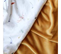 Couverture reversible cache-cache en forêt jaune TU