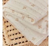 Couverture réversible douce hirondelle écru 100X100