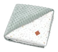 Couverture réversible en minky sidonia vert de gris 70X100