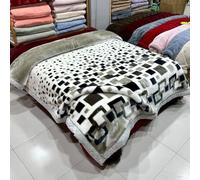 Couverture Réversible Épaisse 2 Plis en Velours De Style Coréen avec Imprimé Floral, Couverture Polaire Douce Soyeuse en Fausse Fourrure Raschel pour L'automne Et l'hiver,G,200x230cm/6Kg
