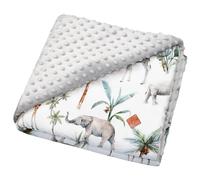 Couverture réversible minky safari