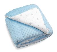 Couverture réversible ultra douce bleu