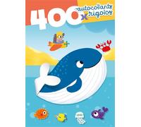 Couverture rose baleine - 400 autocollants rigolos 12 pages d'autocollants réutilisables + 1 livret de paysages - Collectif - Yoyo Books - broché - Document jeunesse