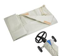 Couverture Rouleau de Piscine, Pliables 420D Oxford Étanche chaleur Solaire Anti-Vent Pluie Poussière/UV Bâche Protection Cordon Serrage, pour l'hiver et l'été, bobines Enrouleurs (Beige A, 550*96cm)