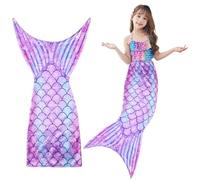 Couverture sirène, 140x50 cm, BAIFULAI - Couverture en forme de queue de sirène en flanelle pour filles, enfants et adultes, plaid pour canapé, toutes saisons, sac de couchage, couverture douillette