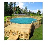 Couverture Solaire, Bâche d'hiver, for piscines Hors Sol, résistant au Froid, aux déchirures et à la poussière(Green,Dia 12ft/3.7m)