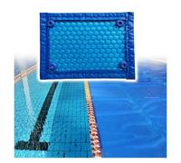 Couverture solaire pour piscine, couverture thermique à bulles, facile à installer avec bord enveloppant et œillets