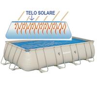 COUVERTURE SOLAIRE TOP AVEC ISOLATION THERMIQUE POUR PISCINE RECTANGULAIRE AVEC