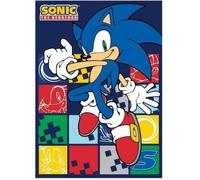Couverture - SONIC - Sonic The Hedgehog - 100 x 140 cm - Lavable en machine - Microfibre