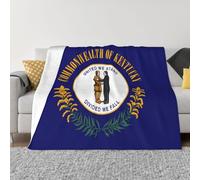 Couverture souple anti-boulochage 203,2 x 152,4 cm Design pliable Motif drapeau de l'État du Kentucky pour voyage et activités de plein air