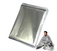 Couverture spatiale réfléchissante - Feuille d'aluminium de rétention de chaleur, équipement de survie épais et chaud | Housse isolante légère et pliable, résistante aux intempéries, Kit d'aventure en