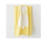 Couverture stéréoscopique en laine avec oreilles de lapin - Pour enfants et bébés - 71 x 106 cm - Jaune