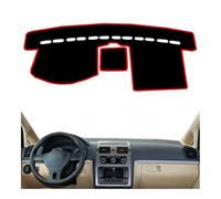 Couverture Tableau Bord Couverture Tableau Bord Voiture Tapis Protection Pare-Soleil Compatible avec VW pour T&Ouran 2003 2004 2005 2006 2007 2008 2009 2010-2016(Left Hand Drive,Red Edge)