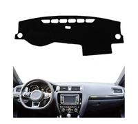 Couverture Tableau Bord Dashmat Tableau Bord Couverture Tapis Pare-Soleil Compatible avec VW pour Jetta MK6 Vento 2012 2013 2014 2015 2016 2017 2018(Left Hand Drive,Black Edge)