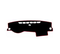 Couverture Tableau Bord Dashmat Tableau Bord Couverture Tapis Pare-Soleil Compatible avec VW pour Jetta MK6 Vento 2012 2013 2014 2015 2016 2017 2018(Left Hand Drive,Red Edge)